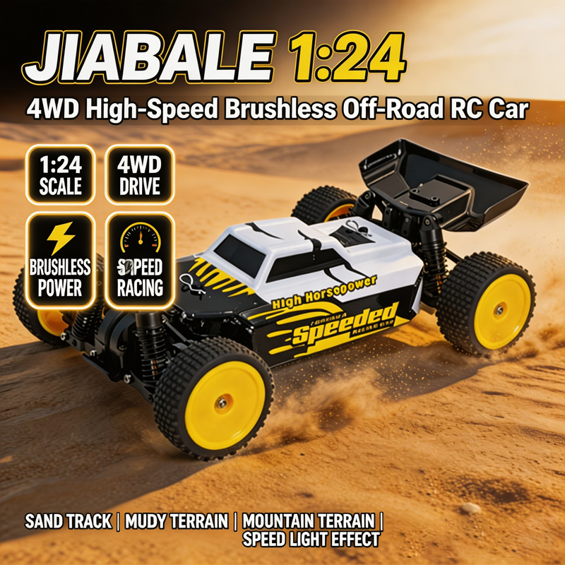 Rc Hobby Off Road - Jiabale 1:24 Fırçasız 4WD Yüksek Hızlı